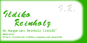 ildiko reinholz business card